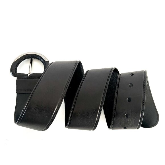 Prada UNISEX Black Leather Belt Size 34 - Picture 6 of 10